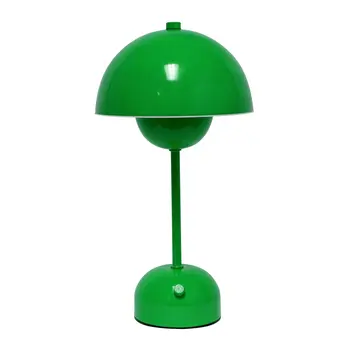 12" Green Metal Table Lamp