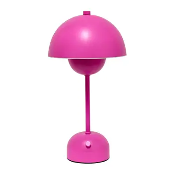 12" Hot Pink Metal Table Lamp