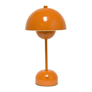 12" Orange Metal Table Lamp