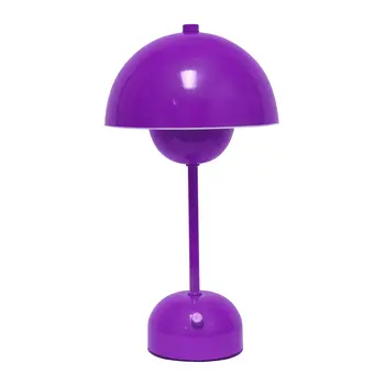 12" Purple Metal Table Lamp