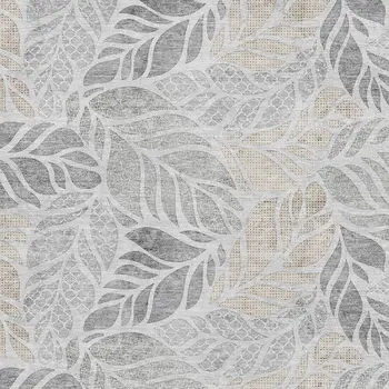 10' X 14' Light Gray Taupe And Charcoal Geometric Washable Area Rug With UV Protection