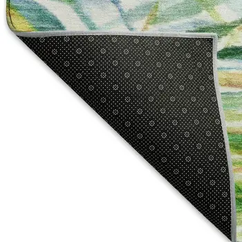 5' X 8' Rainbow And Ivory Geometric Washable Area Rug With UV Protection