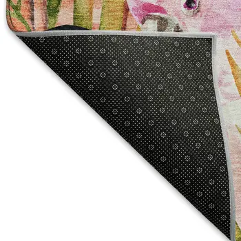 9' X 12' Rainbow And Ivory Geometric Washable Area Rug With UV Protection