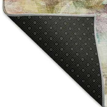 10' X 14' Rainbow And Ivory Geometric Washable Area Rug With UV Protection