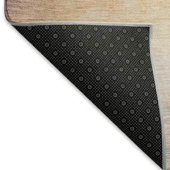3' X 5' Blue Red And Brown Geometric Washable Area Rug With UV Protection