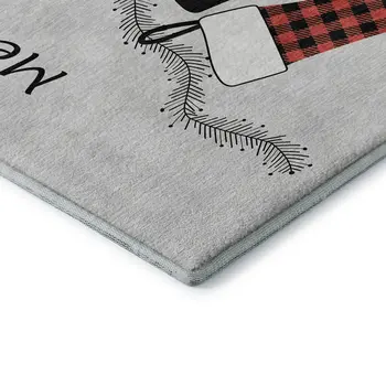 8' X 10' Gray Red And Green Geometric Washable Area Rug With UV Protection