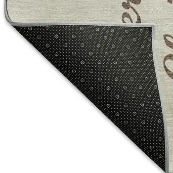 3' X 5' Taupe Green And Gray Animal Print Washable Area Rug With UV Protection