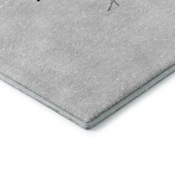10' X 14' Gray And Ivory Animal Print Washable Area Rug With UV Protection