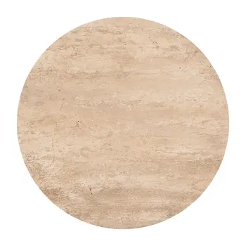 15" Natural Stone Round Pedestal End Table