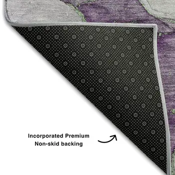 5' X 8' Green And Gray Abstract Washable Area Rug With UV Protection