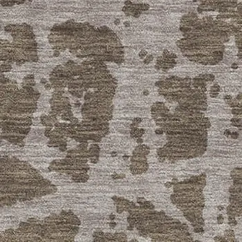 5' X 8' Brown And Ivory Abstract Washable Area Rug With UV Protection