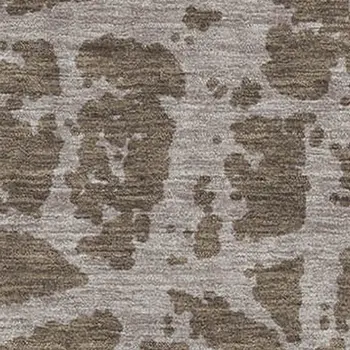 9' X 12' Brown And Ivory Abstract Washable Area Rug With UV Protection