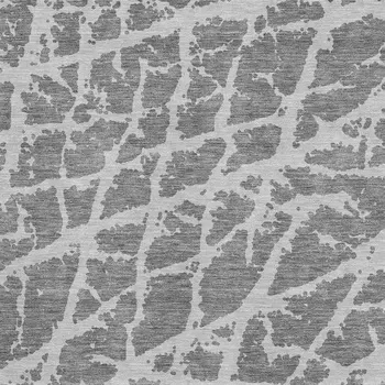 9' X 12' Charcoal And Ivory Abstract Washable Area Rug With UV Protection