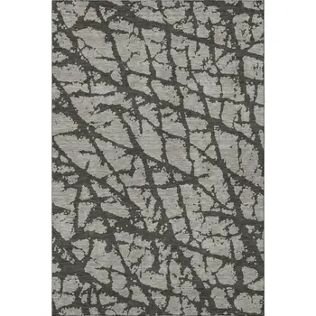 3' X 5' Gray And Charcoal Abstract Washable Area Rug With UV Protection