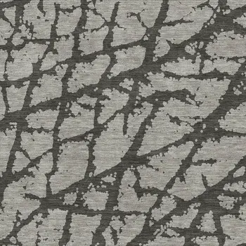 5' X 8' Gray And Charcoal Abstract Washable Area Rug With UV Protection