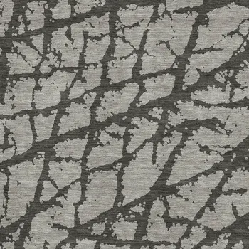 10' X 14' Gray And Charcoal Abstract Washable Area Rug With UV Protection