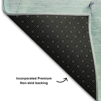 3' X 5' Blue And Green Abstract Washable Area Rug With UV Protection