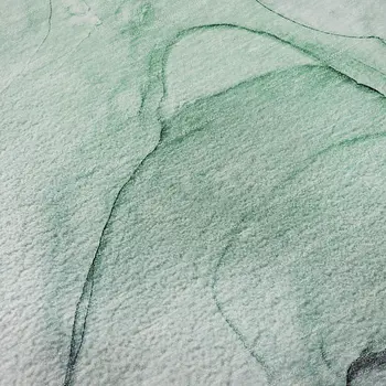 9' X 12' Blue And Green Abstract Washable Area Rug With UV Protection