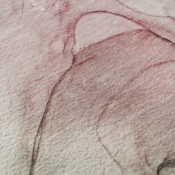 3' X 5' Blush And Ivory Abstract Washable Area Rug With UV Protection