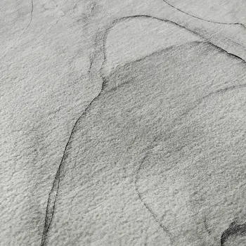 8' X 10' Gray And Charcoal Abstract Washable Area Rug With UV Protection