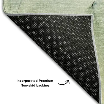 10' X 14' Green And Ivory Abstract Washable Area Rug With UV Protection