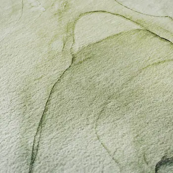 10' X 14' Green And Ivory Abstract Washable Area Rug With UV Protection