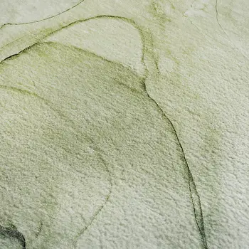 10' X 14' Green And Ivory Abstract Washable Area Rug With UV Protection