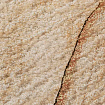 9' X 12' Orange And Ivory Abstract Washable Area Rug With UV Protection