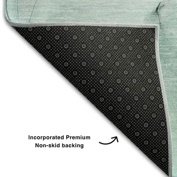 8' X 10' Teal And Ivory Abstract Washable Area Rug With UV Protection