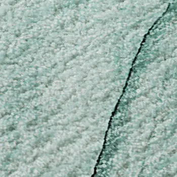 8' X 10' Teal And Ivory Abstract Washable Area Rug With UV Protection