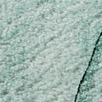 10' X 14' Teal And Ivory Abstract Washable Area Rug With UV Protection