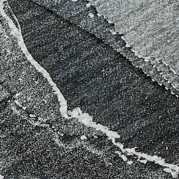 3' X 5' Blue And Charcoal Abstract Washable Area Rug With UV Protection