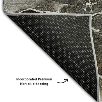 3' X 5' Brown And Ivory Abstract Washable Area Rug With UV Protection