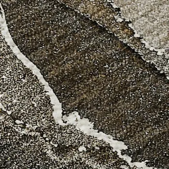 9' X 12' Brown And Ivory Abstract Washable Area Rug With UV Protection