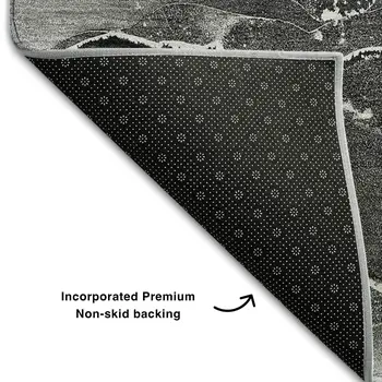 3' X 5' Gray And Ivory Abstract Washable Area Rug With UV Protection