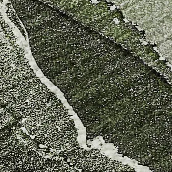 8' X 10' Green And Charcoal Abstract Washable Area Rug With UV Protection