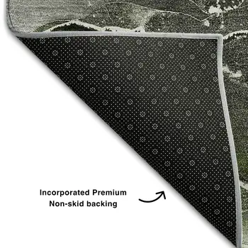 9' X 12' Green And Charcoal Abstract Washable Area Rug With UV Protection