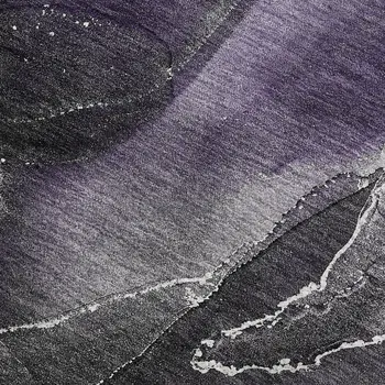 5' X 8' Purple And Charcoal Abstract Washable Area Rug With UV Protection