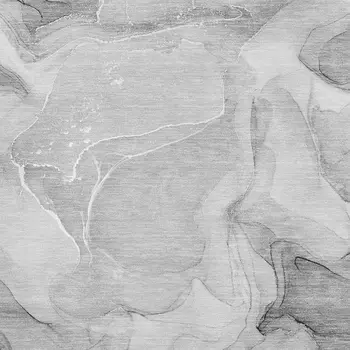 3' X 5' Gray And Ivory Abstract Washable Area Rug With UV Protection