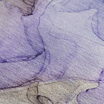 3' X 5' Purple And Gray Abstract Washable Area Rug With UV Protection