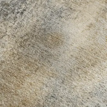 8' X 10' Brown And Ivory Abstract Washable Area Rug With UV Protection