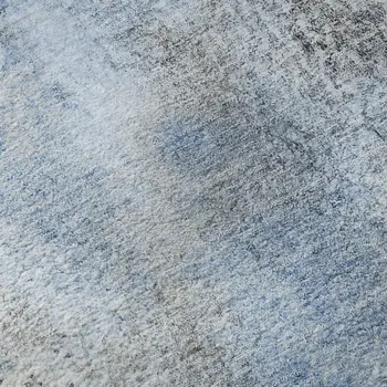 10' X 14' Navy Blue And Ivory Abstract Washable Area Rug With UV Protection