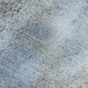 10' X 14' Navy Blue And Ivory Abstract Washable Area Rug With UV Protection