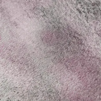8' Pink And Ivory Abstract Washable Round Rug With UV Protection