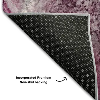 10' X 14' Pink And Ivory Abstract Washable Area Rug With UV Protection