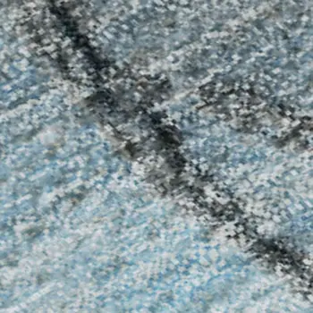 5' X 8' Blue Gray And Ivory Abstract Washable Area Rug With UV Protection