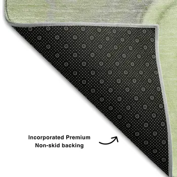 8' X 10' Green Gray And Ivory Abstract Washable Area Rug With UV Protection