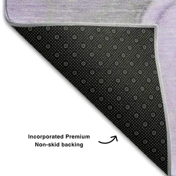 8' X 10' Purple Gray And Ivory Abstract Washable Area Rug With UV Protection