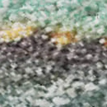 3' X 5' Teal Gold And Ivory Abstract Washable Area Rug With UV Protection