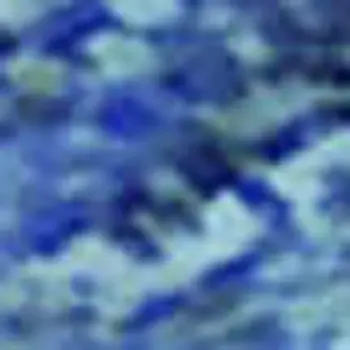 10' X 14' Blue And Ivory Abstract Washable Area Rug With UV Protection